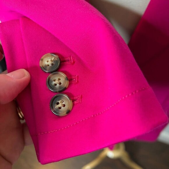 J.Crew Patch Pocket Blazer in Italian Ponte Pink Size 2 BF422 - Picture 6 of 11